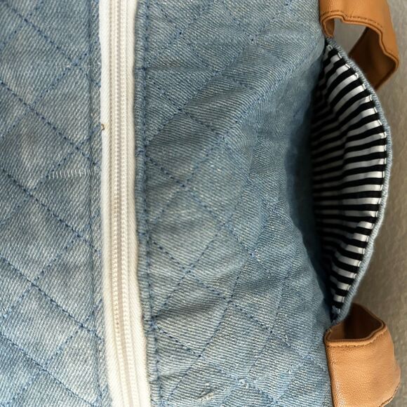 Luv Betsey by Betsey Johnson Duffle Bag Denim w/ Kitsch Patches - Picture 5 of 9